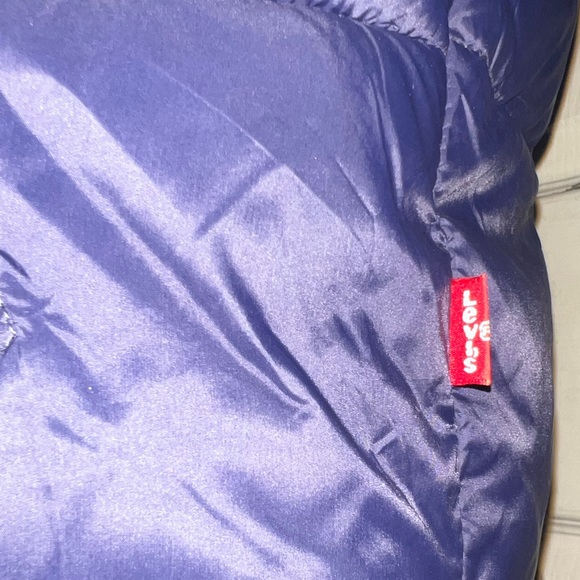 Women’s Levi Blue puffer Sherpa  winter jacket - Picture 8 of 10